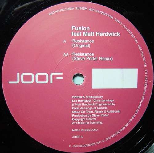 Cover Fusion (9) Feat Matt Hardwick - Resistance (12) Schallplatten Ankauf