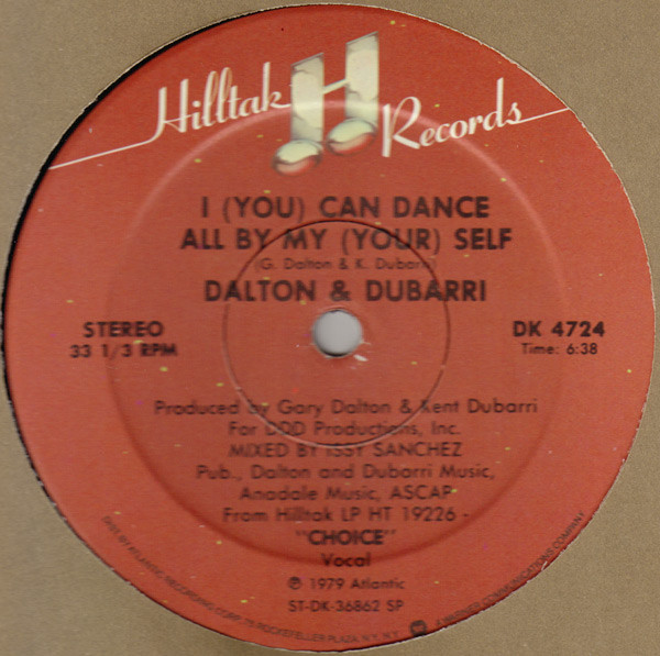 Cover Dalton & Dubarri - I (You) Can Dance All By My (Your) Self (12, Single) Schallplatten Ankauf