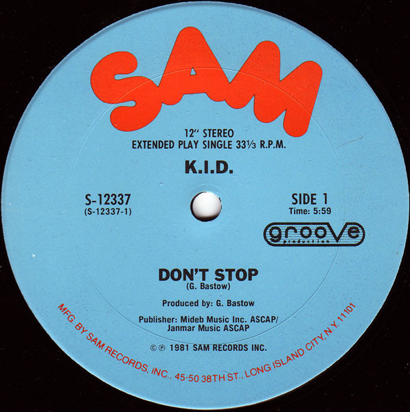 Cover K.I.D. - Don't Stop (12, Single) Schallplatten Ankauf