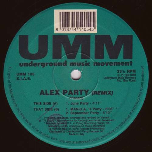 Cover Alex Party (Remix) Schallplatten Ankauf
