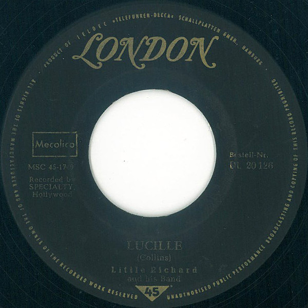 Cover Little Richard And His Band - Lucille / Send Me Some Lovin' (7, Single, Lar) Schallplatten Ankauf