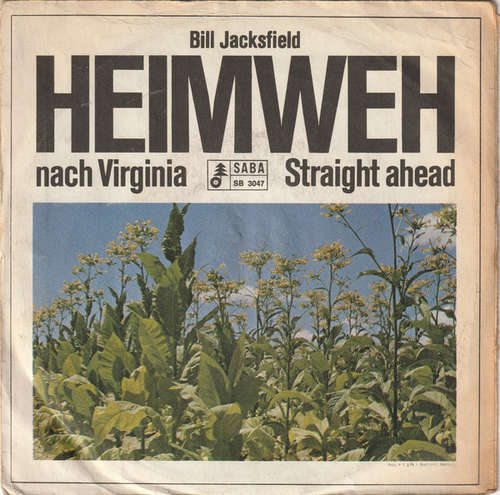 Cover Bill Jacksfield - Heimweh Nach Virginia (7, Single) Schallplatten Ankauf