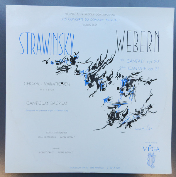 Cover Igor Strawinsky*, Anton Webern, Robert Craft, Pierre Boulez - Choral Variationen / Canticum Sacrum / Cantate (LP) Schallplatten Ankauf