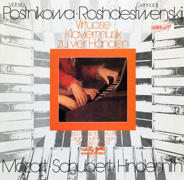 Cover Victoria Postnikowa*, Gennadij Roshdestwenskij* - Virtuose Klaviermusik Zu Vier Händen (LP, Album) Schallplatten Ankauf