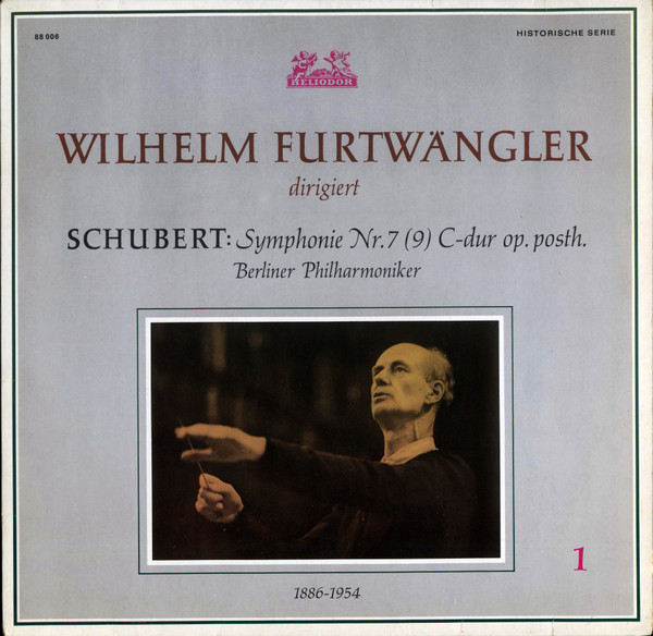 Cover Schubert* / Wilhelm Furtwängler, Berliner Philharmoniker - Sinfonie Nr. 7 (9) C-dur Op. Posth. (LP, Mono, RE) Schallplatten Ankauf