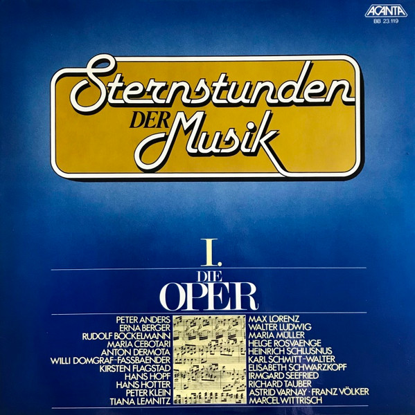 Bild Various - Sternstunden Der Musik - I. Die Oper (LP, Comp, Mono) Schallplatten Ankauf