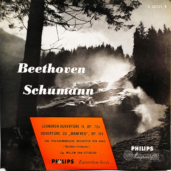 Cover Beethoven*, Schumann*, Das Philharmonische Orchester Den Haag*, Willem Van Otterloo - Leonoren-Ouvertüre II, Ouvertüre Zu Manfred (10) Schallplatten Ankauf