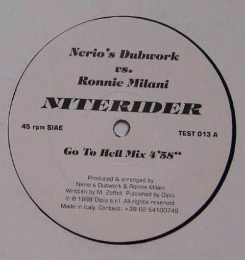 Cover Nerio's Dubwork vs. Ronnie Milani - Niterider (12, S/Sided) Schallplatten Ankauf