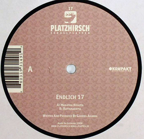 Cover Gabriel Ananda - Endlich 17 (12) Schallplatten Ankauf