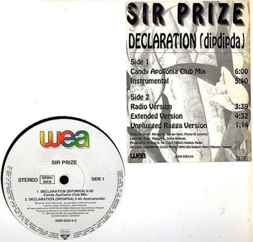 Cover Sir Prize - Declaration (Dipdipda) (12) Schallplatten Ankauf
