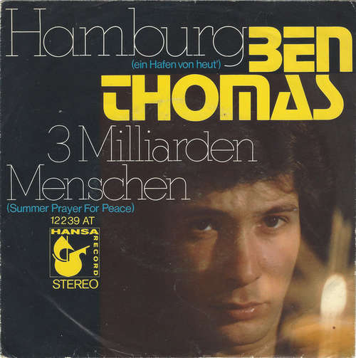 Cover Ben Thomas (2) - Hamburg (Ein Hafen Von Heut') (7, Single) Schallplatten Ankauf