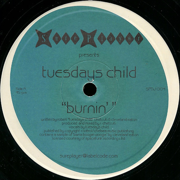 Cover Tuesdays Child - Burnin' (12) Schallplatten Ankauf