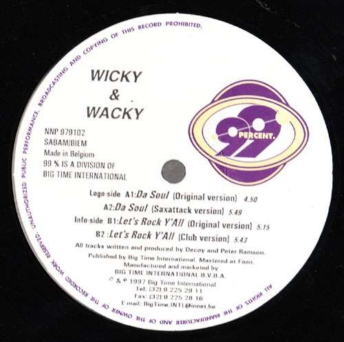 Cover Wicky & Wacky - Da Soul - Let's Rock Y'all (12) Schallplatten Ankauf