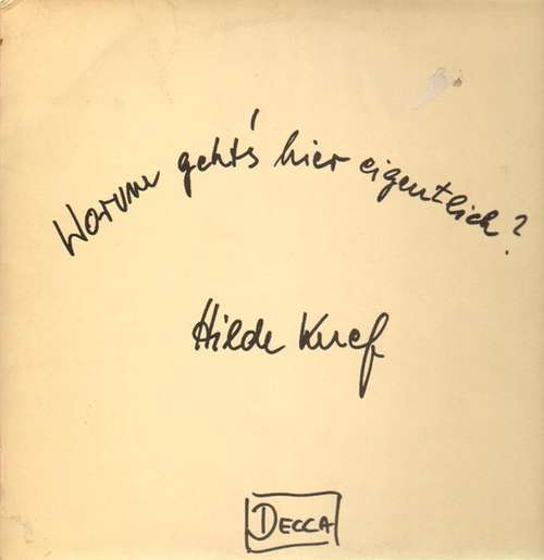 Cover Hilde Knef* - Worum Geht's Hier Eigentlich? (LP, Album) Schallplatten Ankauf