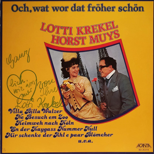 Cover Lotti Krekel, Horst Muys - Och, Wat Wor Dat Fröher Schön (LP, Album) Schallplatten Ankauf