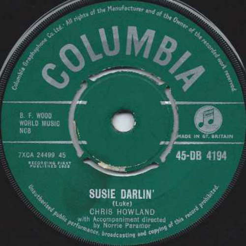 Cover Chris Howland - Susie Darlin' (7, Single) Schallplatten Ankauf
