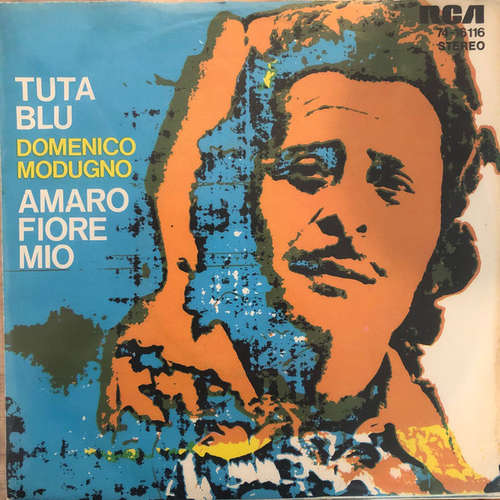 Cover Domenico Modugno - Tuta Blu / Amaro Fiore Mio (7, Single) Schallplatten Ankauf