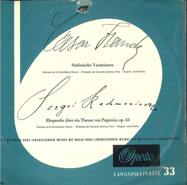 Cover César Franck, Sergej Rachmaninow* - Sinfonische Variationen / Rhapsodie Über Ein Thema Von Paganini, Op. 43 (LP, Mono, Club) Schallplatten Ankauf