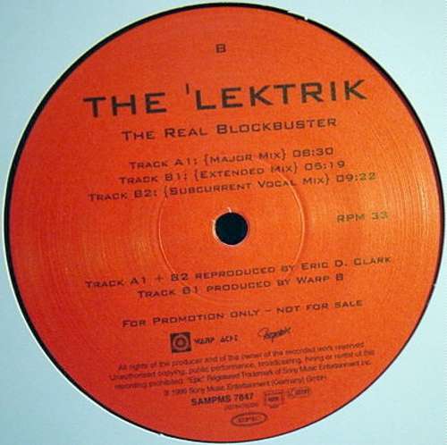 Cover The 'lektrik - The Real Blockbuster (12, Promo) Schallplatten Ankauf