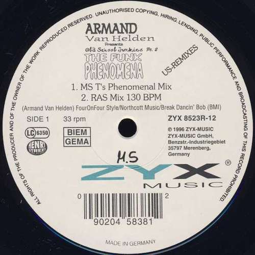 Cover Armand Van Helden Presents Old School Junkies - The Funk Phenomena (US-Remixes) (12) Schallplatten Ankauf
