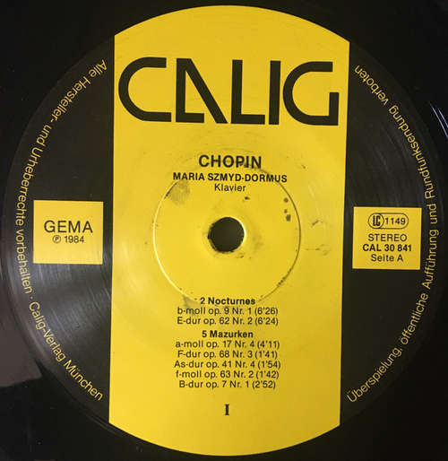 Cover Maria Szmyd-Dormus - Chopin (LP) Schallplatten Ankauf