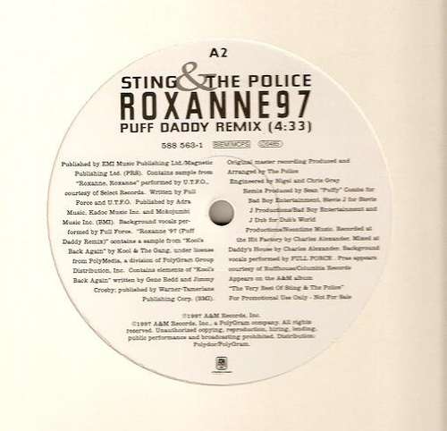 Cover Sting & The Police - Roxanne '97 (Puff Daddy Remix) (12, Promo) Schallplatten Ankauf