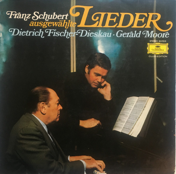 Cover Franz Schubert, Dietrich Fischer-Dieskau, Gerald Moore - Ausgewählte Lieder (2xLP, Comp, Club) Schallplatten Ankauf