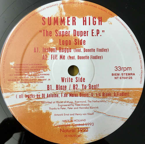 Cover Summer High - The Super Duper EP (12) Schallplatten Ankauf