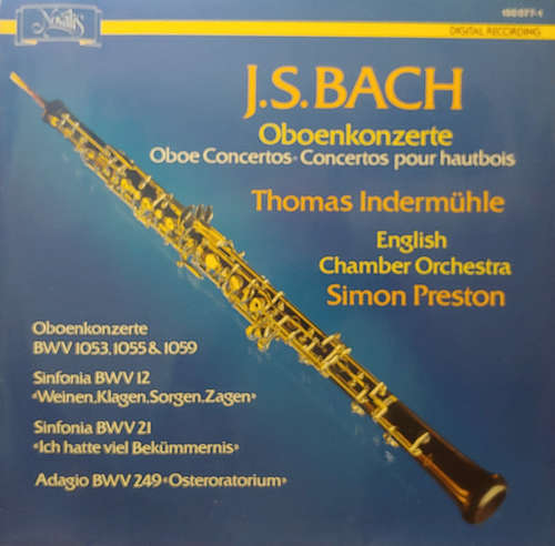 Cover Johann Sebastian Bach, Thomas Indermühle, Simon Preston - Oboenkonzerte (LP, Album) Schallplatten Ankauf