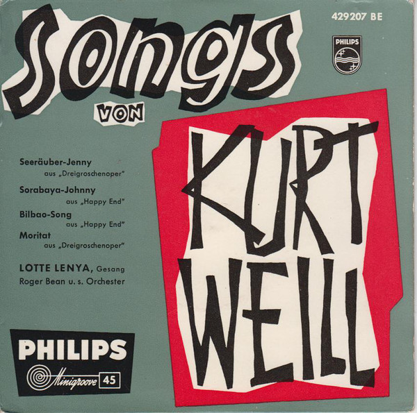 Cover Lotte Lenya - Songs Von Kurt Weill (7, EP, Mono) Schallplatten Ankauf