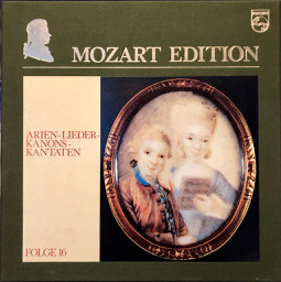 Cover Wolfgang Amadeus Mozart - Mozart Edition 16 ● Arien-Lieder-Kanons-Kantaten (5xLP, Album + Box, Comp) Schallplatten Ankauf