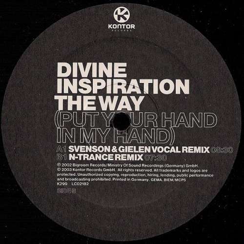 Cover Divine Inspiration - The Way (Put Your Hand In My Hand) (12) Schallplatten Ankauf