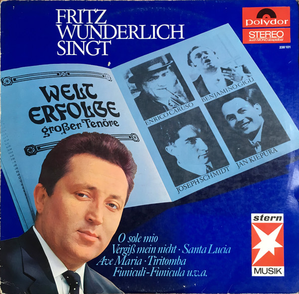 Bild Fritz Wunderlich - Singt Welterfolge Großer Tenöre (LP, Album) Schallplatten Ankauf