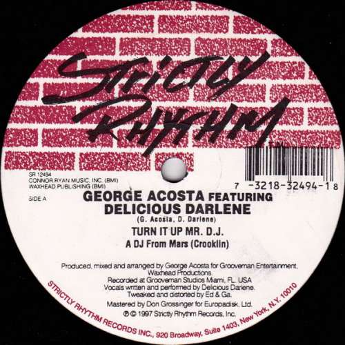 Cover George Acosta Featuring Delicious Darlene - Turn It Up Mr. DJ (12) Schallplatten Ankauf