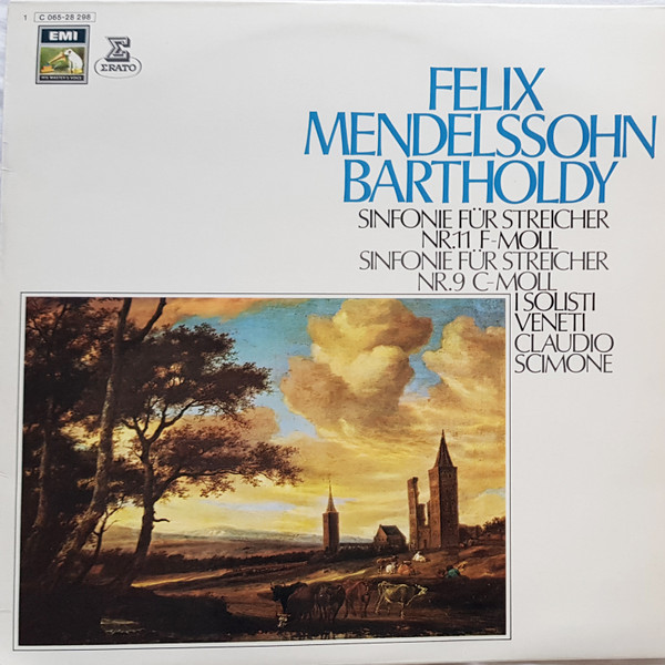 Cover Felix Mendelssohn-Bartholdy, I Solisti Veneti, Claudio Scimone - Sinfonie Für Streicher Nr.11 F-Moll / Sinfonie Für Streicher Nr.9 C-Moll  (LP) Schallplatten Ankauf