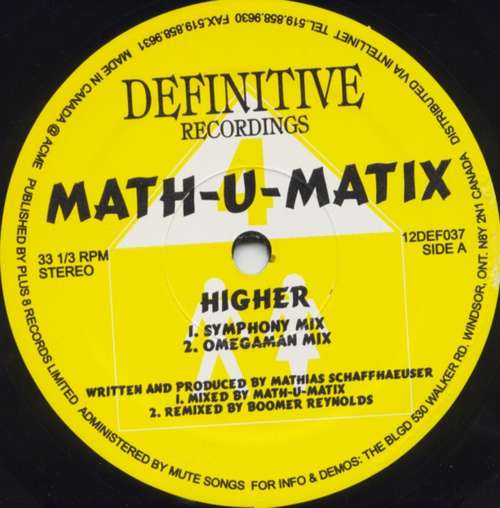 Cover Math-U-Matix* - Higher (12) Schallplatten Ankauf