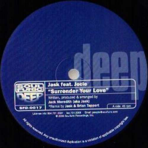 Cover Jask Feat. Jocie - Surrender Your Love (12) Schallplatten Ankauf