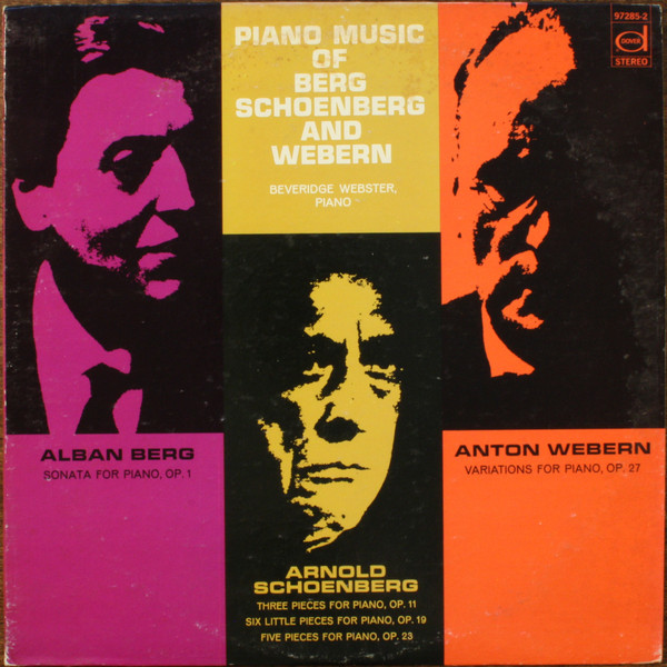 Cover Berg*, Schoenberg* And Webern* - Beveridge Webster - Piano Music Of Berg, Schoenberg And Webern (LP) Schallplatten Ankauf
