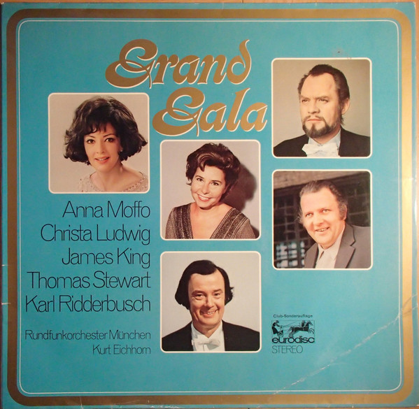 Cover Anna Moffo, Christa Ludwig, James King (3), Thomas Stewart (2), Karl Ridderbusch - Grand Gala (LP, Club, S/Edition, Gat) Schallplatten Ankauf