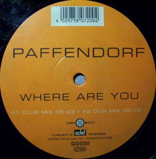 Cover Paffendorf - Where Are You (12) Schallplatten Ankauf