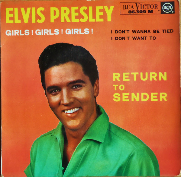 Cover Elvis Presley With The Jordanaires - Return To Sender (7, EP, RP) Schallplatten Ankauf