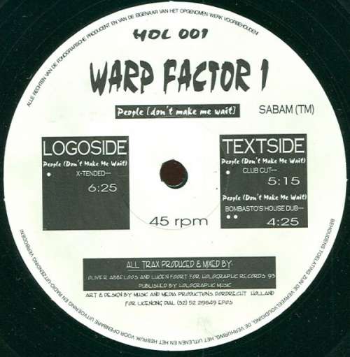 Cover Warp Factor 1 - People (Don't Make Me Wait) (12) Schallplatten Ankauf