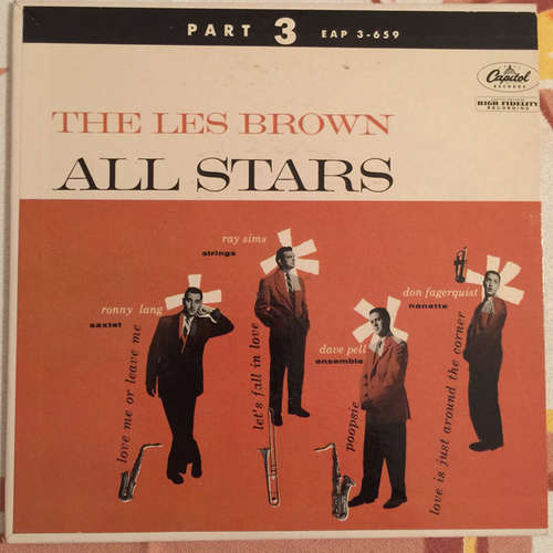 Cover Ronny Lang Saxtet, Ray Sims Strings*, Dave Pell Ensemble, Don Fagerquist Nonette - The Les Brown All Stars Part 3 (7, EP) Schallplatten Ankauf
