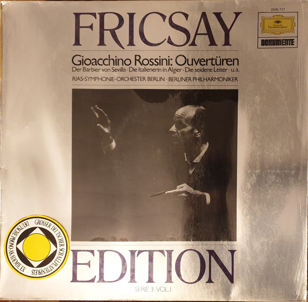 Cover Ferenc Fricsay, RIAS Symphonie-Orchester Berlin, Berliner Philharmoniker, Gioacchino Rossini - Ouverturen (LP, Mono, RE) Schallplatten Ankauf