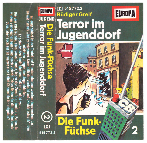 Cover Rüdiger Greif - Die Funk-Füchse  2 - Terror Im Jugenddorf (Cass) Schallplatten Ankauf