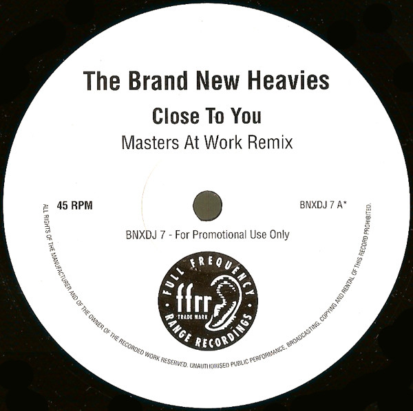 Cover The Brand New Heavies - Close To You (Masters At Work Remixes) (2x12, Promo) Schallplatten Ankauf