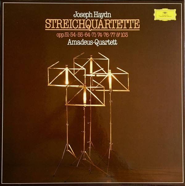 Cover Joseph Haydn, Amadeus-Quartett - Streichquartette Opp. 51, 54, 55, 64, 71, 74, 76, 77 & 103 (14xLP + Box) Schallplatten Ankauf