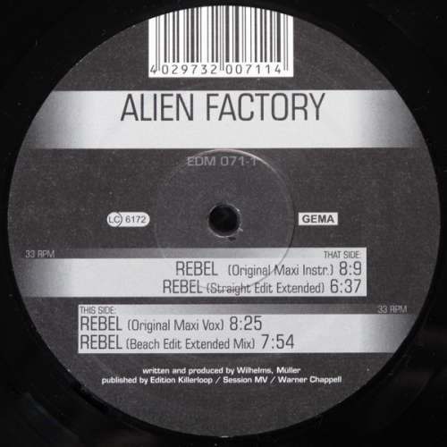 Cover Alien Factory - Rebel (12) Schallplatten Ankauf
