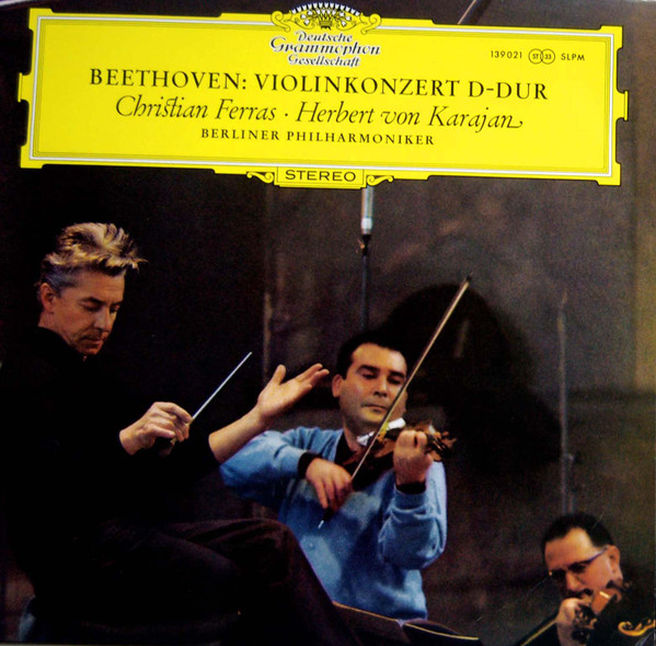 Cover Ludwig Van Beethoven - Christian Ferras, Herbert von Karajan, Berliner Philharmoniker - Violinkonzert D-Dur (LP) Schallplatten Ankauf