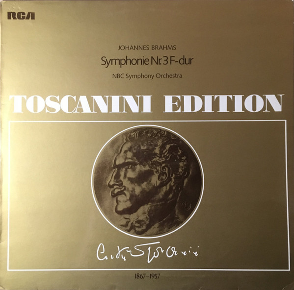 Cover Johannes Brahms, NBC Symphony Orchestra, Arturo Toscanini - Symphonie No. 3 F-dur (LP, Album, RE) Schallplatten Ankauf